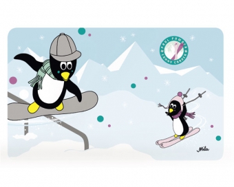 Mila Paul Powder & Conny Carver Wintersport Brettchen – Resopal – mit Loch zum Aufhängen