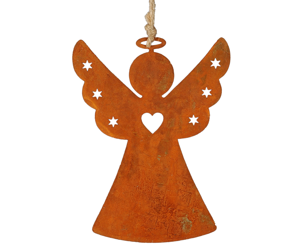 Rostengel mit Glitzer zum Aufhängen – Bild 2