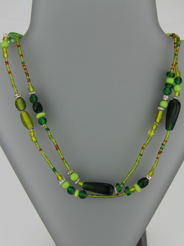 Glaskette ohne Verschluss – doppellt tragbare Ketten – Bild 9