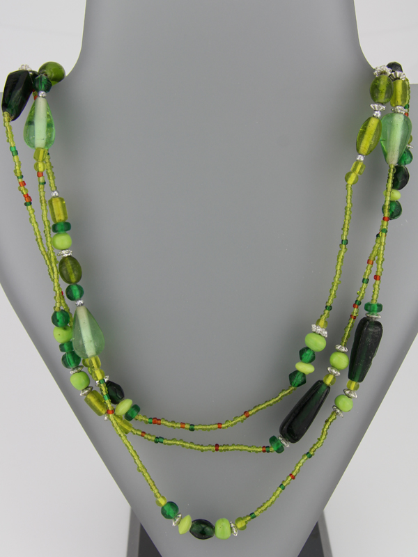 Glaskette ohne Verschluss – doppellt tragbare Ketten – Bild 7