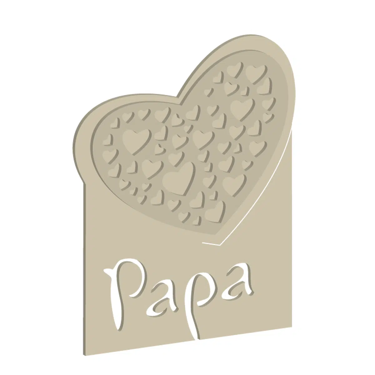 Herz-Deko mit Papa-Schriftzug