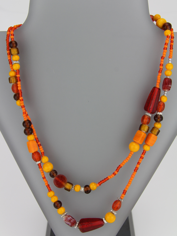 Glaskette ohne Verschluss – doppellt tragbare Ketten – Bild 5