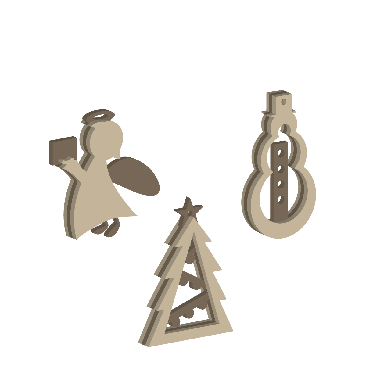 Schichtanhänger Weihnachten